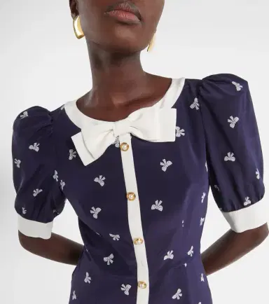 Alessandra Rich Bow-detail polka-dot silk minidress | Thumbnail 3 Alessandra Rich Bow-detail polka-dot silk minidress | Thumbnail 3
