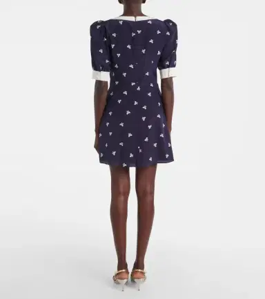 Alessandra Rich Bow-detail polka-dot silk minidress | Thumbnail 4 Alessandra Rich Bow-detail polka-dot silk minidress | Thumbnail 4
