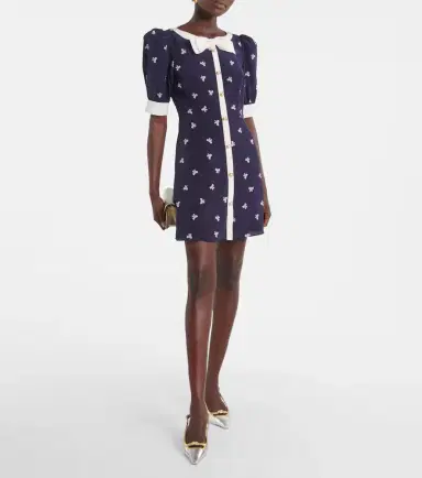 Alessandra Rich Bow-detail polka-dot silk minidress | Thumbnail 5 Alessandra Rich Bow-detail polka-dot silk minidress | Thumbnail 5