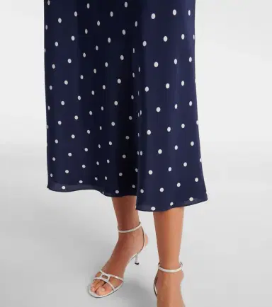 Alessandra Rich Polka-dot silk midi dress | Thumbnail 4 Alessandra Rich Polka-dot silk midi dress | Thumbnail 4