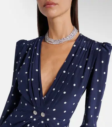 Alessandra Rich Polka-dot silk midi dress | Thumbnail 6 Alessandra Rich Polka-dot silk midi dress | Thumbnail 6