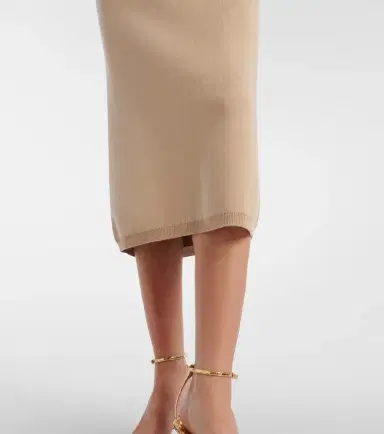 Alessandra Rich Cotton and cashmere pencil skirt | Thumbnail 3 Alessandra Rich Cotton and cashmere pencil skirt | Thumbnail 3