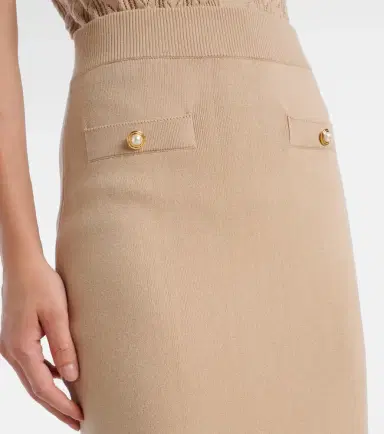 Alessandra Rich Cotton and cashmere pencil skirt | Thumbnail 4 Alessandra Rich Cotton and cashmere pencil skirt | Thumbnail 4