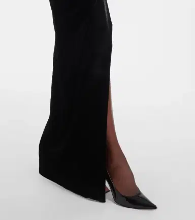 Alessandra Rich Lace and velvet gown | Thumbnail 3 Alessandra Rich Lace and velvet gown | Thumbnail 3