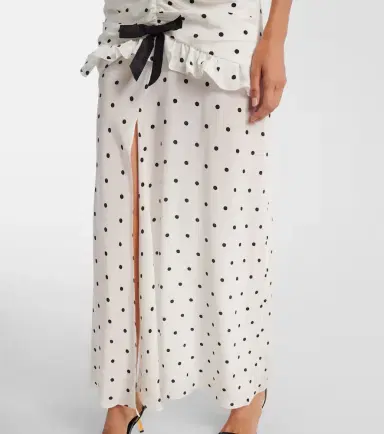 Alessandra Rich Ruched polka-dot silk maxi dress | Thumbnail 2 Alessandra Rich Ruched polka-dot silk maxi dress | Thumbnail 2