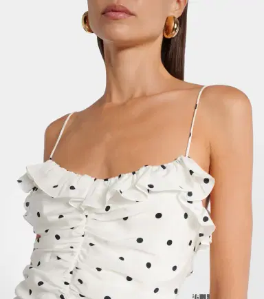 Alessandra Rich Ruched polka-dot silk maxi dress | Thumbnail 4 Alessandra Rich Ruched polka-dot silk maxi dress | Thumbnail 4