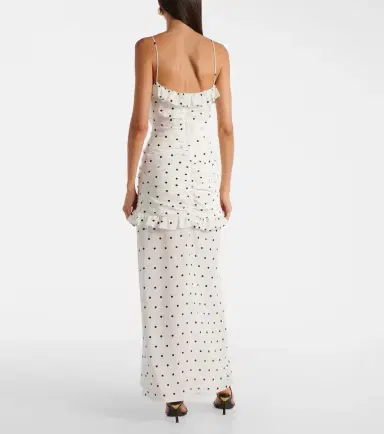 Alessandra Rich Ruched polka-dot silk maxi dress | Thumbnail 5 Alessandra Rich Ruched polka-dot silk maxi dress | Thumbnail 5