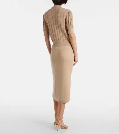 Alessandra Rich Pointelle cotton and cashmere cardigan | Thumbnail 4 Alessandra Rich Pointelle cotton and cashmere cardigan | Thumbnail 4