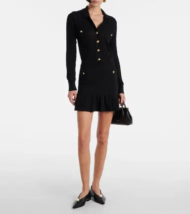 Alessandra Rich Pointelle cotton and cashmere cardigan | Thumbnail 4 Alessandra Rich Pointelle cotton and cashmere cardigan | Thumbnail 4