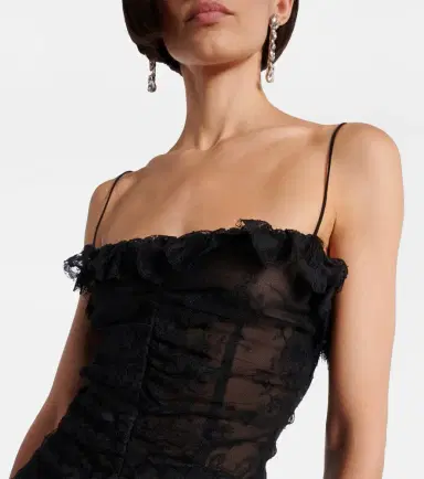 Alessandra Rich Bow-detail cotton-blend lace gown | Thumbnail 4 Alessandra Rich Bow-detail cotton-blend lace gown | Thumbnail 4