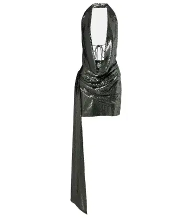 Alex Perry Draped halterneck sequined minidress | Thumbnail 1 Alex Perry Draped halterneck sequined minidress | Thumbnail 1