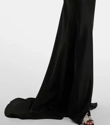 Alex Perry Halterneck open-back satin crêpe gown | Thumbnail 5 Alex Perry Halterneck open-back satin crêpe gown | Thumbnail 5