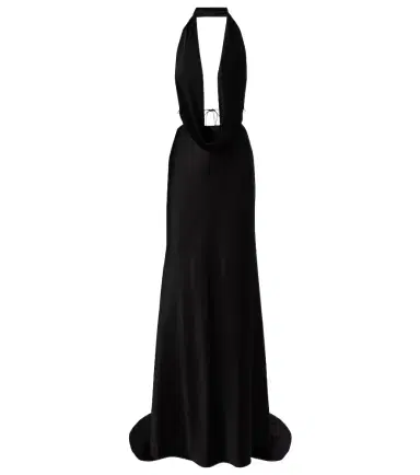 Alex Perry Halterneck open-back satin crêpe gown | Thumbnail 1 Alex Perry Halterneck open-back satin crêpe gown | Thumbnail 1