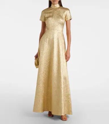 Emilia Wickstead Malinda metallic cloque gown | Thumbnail 4 Emilia Wickstead Malinda metallic cloque gown | Thumbnail 4