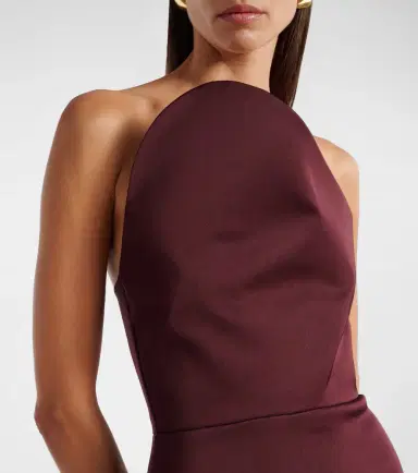 David Koma Asymmetric satin gown | Thumbnail 3 David Koma Asymmetric satin gown | Thumbnail 3