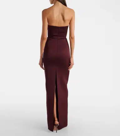 David Koma Asymmetric satin gown | Thumbnail 5 David Koma Asymmetric satin gown | Thumbnail 5