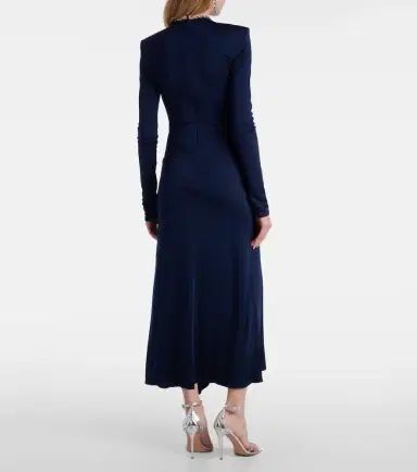 David Koma Crystal-embellished gathered midi dress | Thumbnail 5 David Koma Crystal-embellished gathered midi dress | Thumbnail 5
