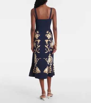 La DoubleJ Buy Me A Martini floral satin midi dress | Thumbnail 3 La DoubleJ Buy Me A Martini floral satin midi dress | Thumbnail 3