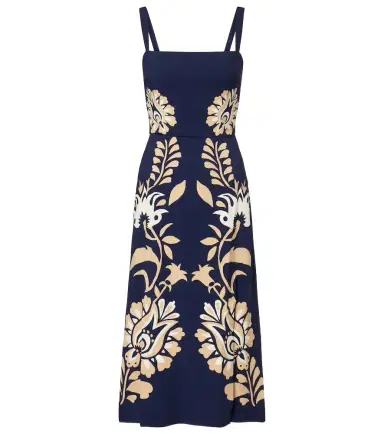 La DoubleJ Buy Me A Martini floral satin midi dress | Thumbnail 1 La DoubleJ Buy Me A Martini floral satin midi dress | Thumbnail 1