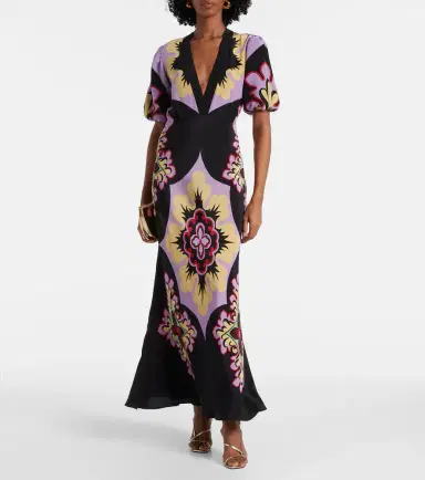 La DoubleJ Marlene silk crêpe de chine maxi dress | Thumbnail 5 La DoubleJ Marlene silk crêpe de chine maxi dress | Thumbnail 5