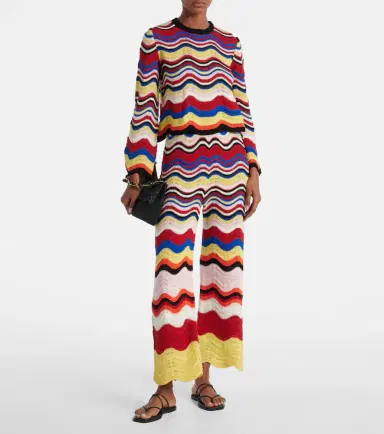 La DoubleJ Chevron crochet cotton wide-leg pants | Thumbnail 2 La DoubleJ Chevron crochet cotton wide-leg pants | Thumbnail 2
