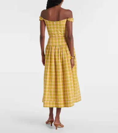 Markarian Giorgia checked cotton midi dress | Thumbnail 2 Markarian Giorgia checked cotton midi dress | Thumbnail 2