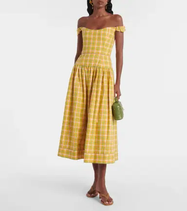 Markarian Giorgia checked cotton midi dress | Thumbnail 3 Markarian Giorgia checked cotton midi dress | Thumbnail 3