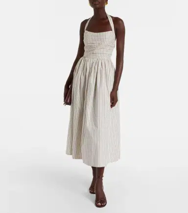 Markarian Halterneck striped cotton midi dress | Thumbnail 3 Markarian Halterneck striped cotton midi dress | Thumbnail 3
