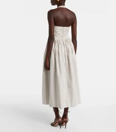 Markarian Halterneck striped cotton midi dress | Thumbnail 4 Markarian Halterneck striped cotton midi dress | Thumbnail 4