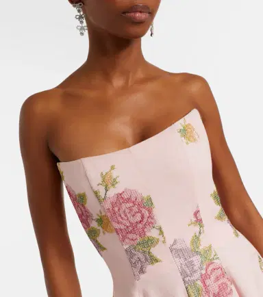 Markarian Floral linen corset dress | Thumbnail 2 Markarian Floral linen corset dress | Thumbnail 2
