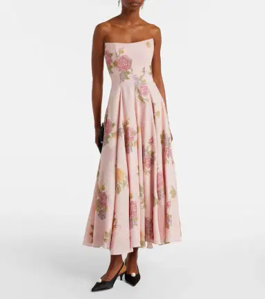 Markarian Floral linen corset dress | Thumbnail 3 Markarian Floral linen corset dress | Thumbnail 3