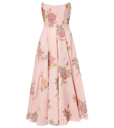 Markarian Floral linen corset dress | Thumbnail 1 Markarian Floral linen corset dress | Thumbnail 1