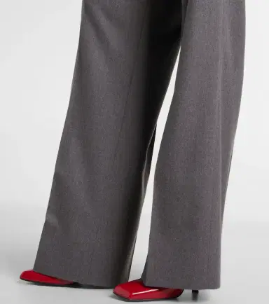 Stella McCartney Wool flannel straight pants | Thumbnail 3 Stella McCartney Wool flannel straight pants | Thumbnail 3