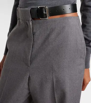 Stella McCartney Wool flannel straight pants | Thumbnail 6 Stella McCartney Wool flannel straight pants | Thumbnail 6