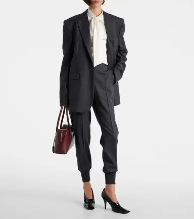 Stella McCartney Mid-rise wool tapered sweatpants | Thumbnail 2 Stella McCartney Mid-rise wool tapered sweatpants | Thumbnail 2