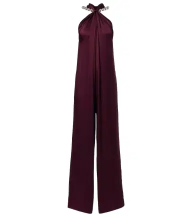Stella McCartney Embellished halterneck satin jumpsuit | Thumbnail 1 Stella McCartney Embellished halterneck satin jumpsuit | Thumbnail 1