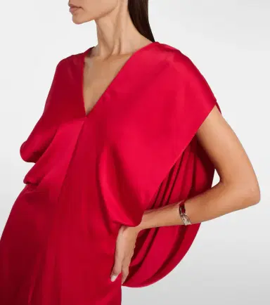 Stella McCartney Draped satin gown | Thumbnail 4 Stella McCartney Draped satin gown | Thumbnail 4