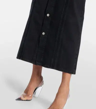 Stella McCartney Lace-trimmed denim maxi dress | Thumbnail 3 Stella McCartney Lace-trimmed denim maxi dress | Thumbnail 3