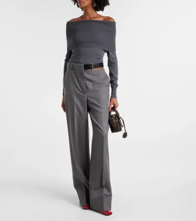 Stella McCartney Off-shoulder virgin wool top | Thumbnail 2 Stella McCartney Off-shoulder virgin wool top | Thumbnail 2