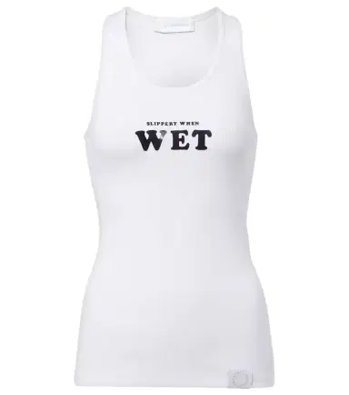 Stella McCartney Printed cotton-blend tank top | Thumbnail 1 Stella McCartney Printed cotton-blend tank top | Thumbnail 1
