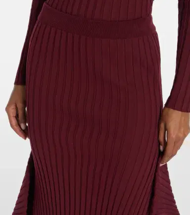 Stella McCartney Asymmetric ribbed-knit midi skirt | Thumbnail 5 Stella McCartney Asymmetric ribbed-knit midi skirt | Thumbnail 5