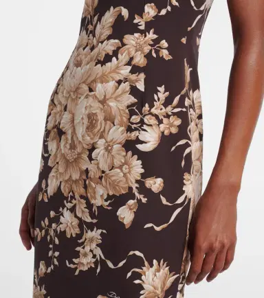 Dolce & Gabbana Floral silk-blend charmeuse midi dress | Thumbnail 2 Dolce & Gabbana Floral silk-blend charmeuse midi dress | Thumbnail 2