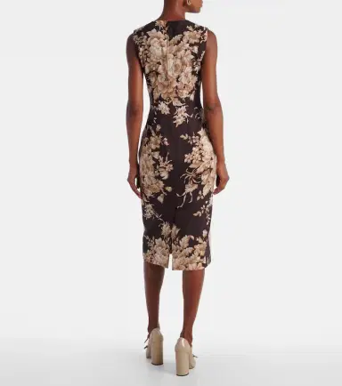 Dolce & Gabbana Floral silk-blend charmeuse midi dress | Thumbnail 3 Dolce & Gabbana Floral silk-blend charmeuse midi dress | Thumbnail 3