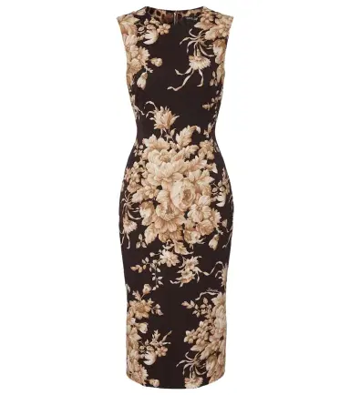 Dolce & Gabbana Floral silk-blend charmeuse midi dress | Thumbnail 1 Dolce & Gabbana Floral silk-blend charmeuse midi dress | Thumbnail 1