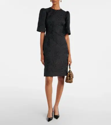 Dolce & Gabbana Cotton and silk-blend minidress | Thumbnail 2 Dolce & Gabbana Cotton and silk-blend minidress | Thumbnail 2