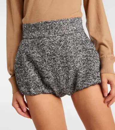 Dolce & Gabbana Wool and silk-blend high-rise shorts | Thumbnail 3 Dolce & Gabbana Wool and silk-blend high-rise shorts | Thumbnail 3