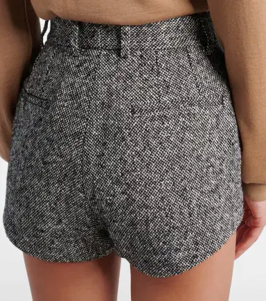 Dolce & Gabbana High-rise wool and cotton-blend shorts | Thumbnail 3 Dolce & Gabbana High-rise wool and cotton-blend shorts | Thumbnail 3