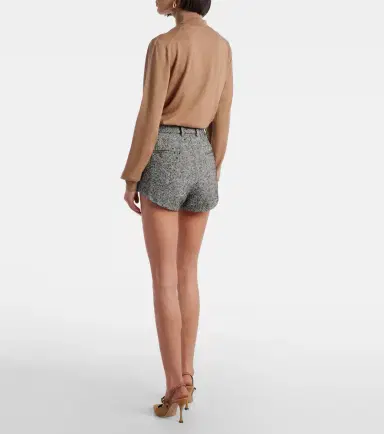 Dolce & Gabbana High-rise wool and cotton-blend shorts | Thumbnail 5 Dolce & Gabbana High-rise wool and cotton-blend shorts | Thumbnail 5