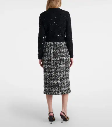 Dolce & Gabbana Sequined wool-blend cardigan | Thumbnail 2 Dolce & Gabbana Sequined wool-blend cardigan | Thumbnail 2