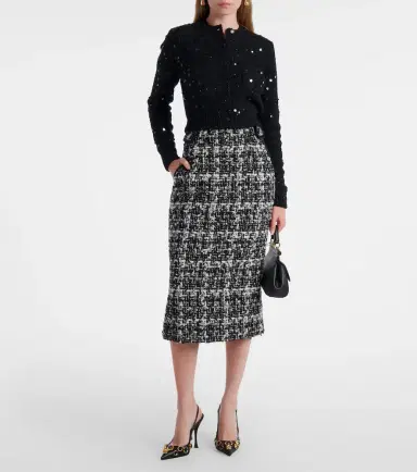 Dolce & Gabbana Sequined wool-blend cardigan | Thumbnail 3 Dolce & Gabbana Sequined wool-blend cardigan | Thumbnail 3